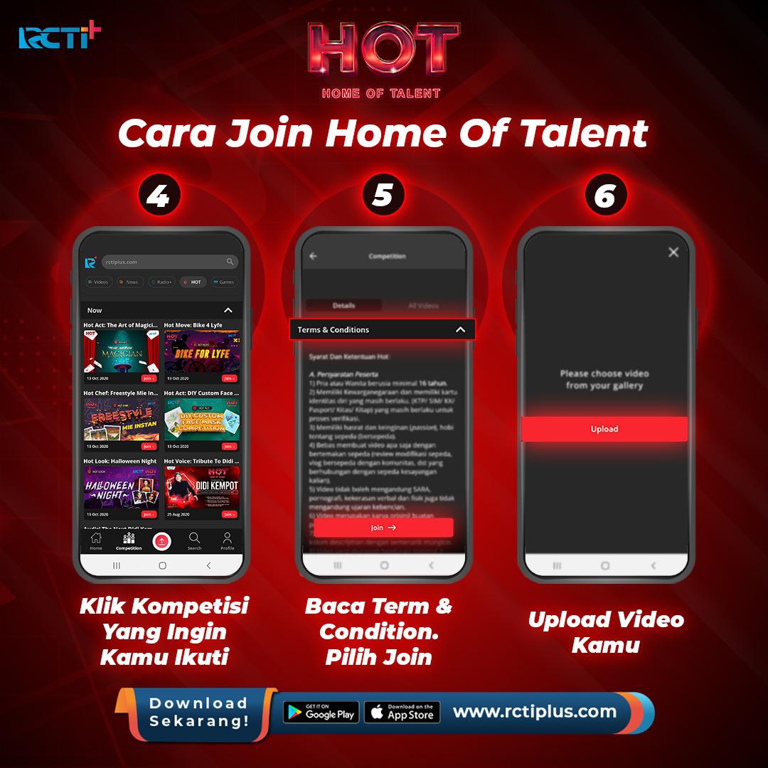 OfficialRCTI's tweet photo. Yuk daftarkan dan upload videomu sekarang di aplikasi RCTI+.
Geser ke samping untuk tutorial join ya!
#RCTIPlus #HomeOfTalentRCTIPlus #HOTRCTIPlus #HOTMove #RCTIPlusAda #BikeforLyfe https://t.co/M2RjZDV0XF