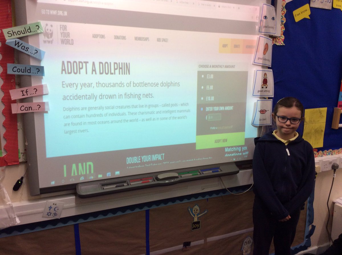 FPSMerthyrTown's tweet photo. Today, Taite told us that she has adopted a dolphin, which led to a discussion on animal conservation. Did you know there are only 1860 giant wild pandas in the world? That’s only 600 more than the population of Fochriw!! @fcwpa @WWF #EthicallyInformedCitzens https://t.co/mLLr8GUpMb