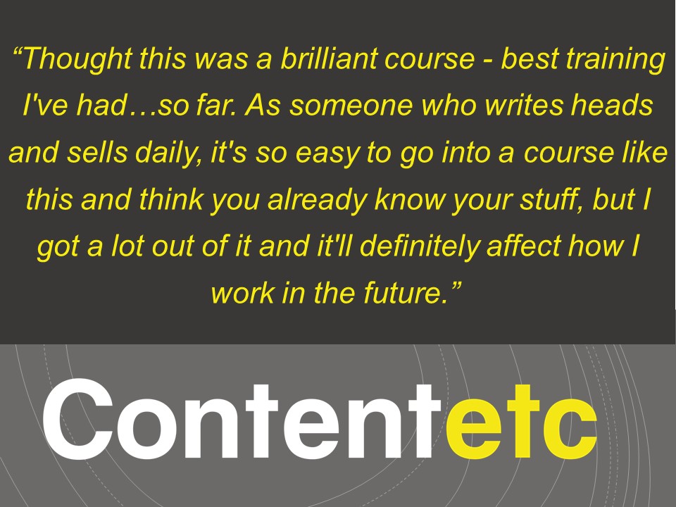 Happy Weekend! 

Great feedback for Rebecca Bocchetti's latest course this week.

#writingskills #training #marketingtraining