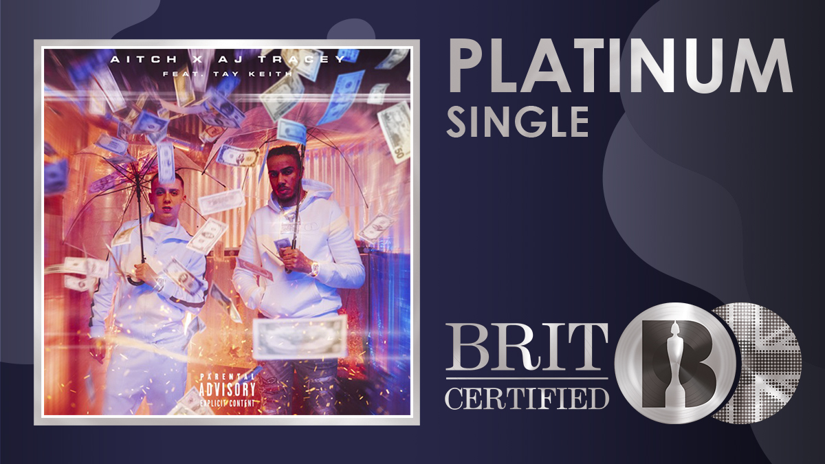 BRITs's tweet photo. 🌧️ 'Rain' the huge 2020 single from @ajtracey and @OfficialAitch featuring @taykeith is now #BRITcertified Platinum! 💿 https://t.co/KhkpxnpouK