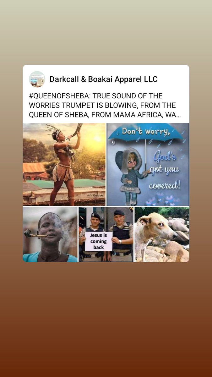 dortuggmailcom's tweet photo. #QUEENOFSHEBA: TRUE SOUND OF THE WORRIES TRUMPET IS BLOWING, FROM THE QUEEN OF SHEBA, FROM MAMA AFRICA, WAKE UP AFRICAN HEROES!!! #ADJISO #AFRICAHEROHASFALL #lihdobiblicalcommunity #ouakaouaya #darkcallandboakaiapparel #seagleh #lihdo #seaglehcommunity https://t.co/gXxSAAhopW