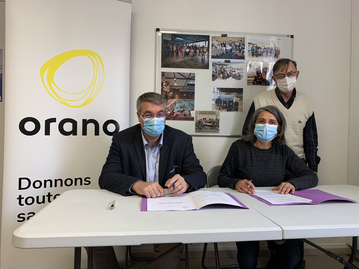 Oranomalvesi's tweet photo. #SEPH 🤝
#TousMobilisés pour le #handicap

Orano #malvési a renouvelé ce matin son #partenariat historique avec le #HANM
En cette période de COVID-19, saluons + que jamais l’engagement sans faille du @hanmnarbonne11 sur le territoire de #narbonne pour faire bouger les lignes 👏 https://t.co/K4MfDmxAHX