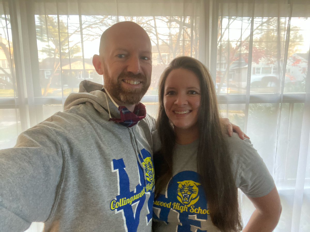 MrsWhalenColls's tweet photo. Class shirts with @whalen for the last day of @Colls_HS virtual spirit week. Tweet a picture with yours and you might get a prize! #collsspirit https://t.co/Z4e1wlWHlr