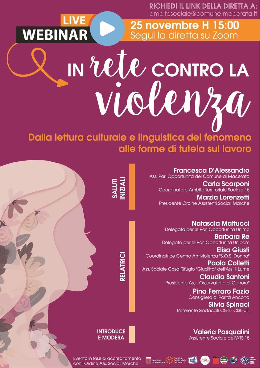 informadonna's tweet photo. 📅Appuntamento con l'incontro 💻organizzato dall' #ATS15 ❌"In rete contro la violenza: dalla lettura culturale e linguistica del fenomeno alle forme di tutela sul lavoro", Mercoledì 25 novembre ore 15🕒.
Link:👉https://t.co/XjkASaogCN https://t.co/vnymL1bNM0