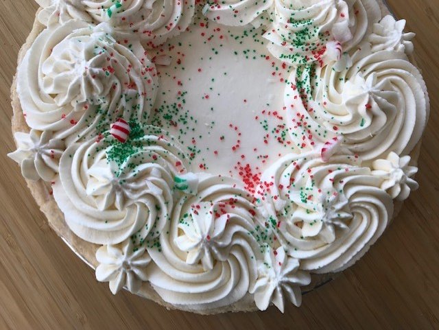 PieCloudCalgary's tweet photo. White Chocolate Candy Cane Pie is one of the limited time holiday features -- crisp, butter tart shell full of minty white chocolate ganache, topped with drifts of whipped cream and candy cane sprinkles. https://t.co/CFQIEKTVd3