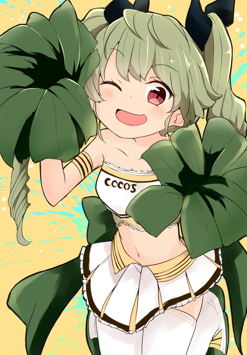 アンチョビ(ガルパン) 「#絵晒したらみんながブァァァってRTしてくれてブァァァってフォロワーがブァァァっ」|ばぐえ、のイラスト