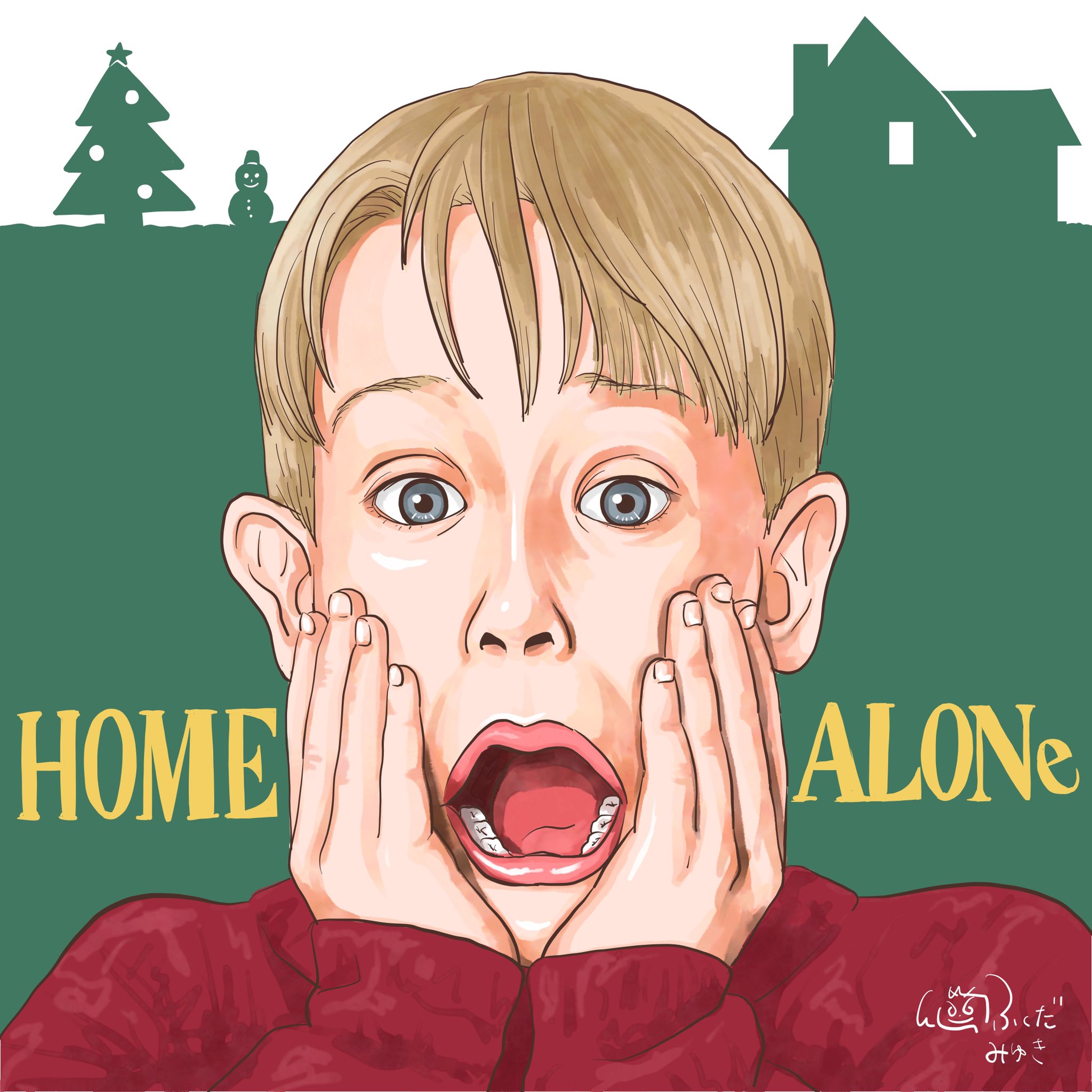 贈り物 マコーレー・カルキン直筆サイン入り超特大写真…ホーム