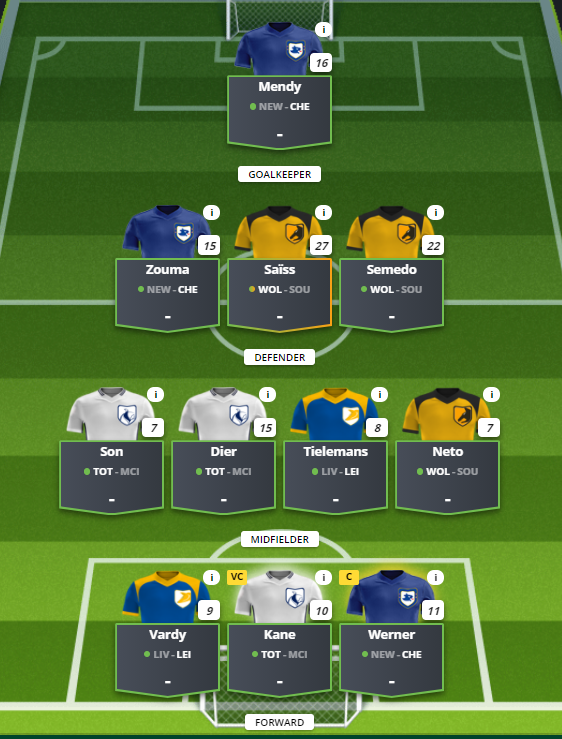FantasyMoremore's tweet photo. Teams for Gameweek 9 €10,000 Weekly Monster on #Fanteam
#FantasyFootball #EPL 
1) Chelsea+Wolves+Spurs+Liecester - Werner (C)
2) MU+Everton+Spurs - Fernandes (C)
3) Chelsea+Liverpool+Crystal Palace - Werner (C)
https://t.co/S9y02w1fhL https://t.co/PWXl2FsgRL