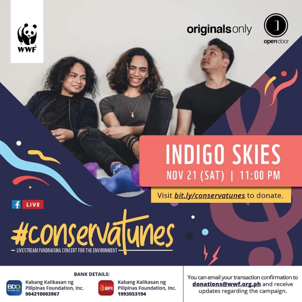 Hi everything 👋

We’ll be playing for OriginalsOnly’s fundraising concert, Conservatunes, tomorrow night! 

Conservatunes is a fundraising concert by Open Door PH in partnership with WWF to help provide environmental education for the future generations.