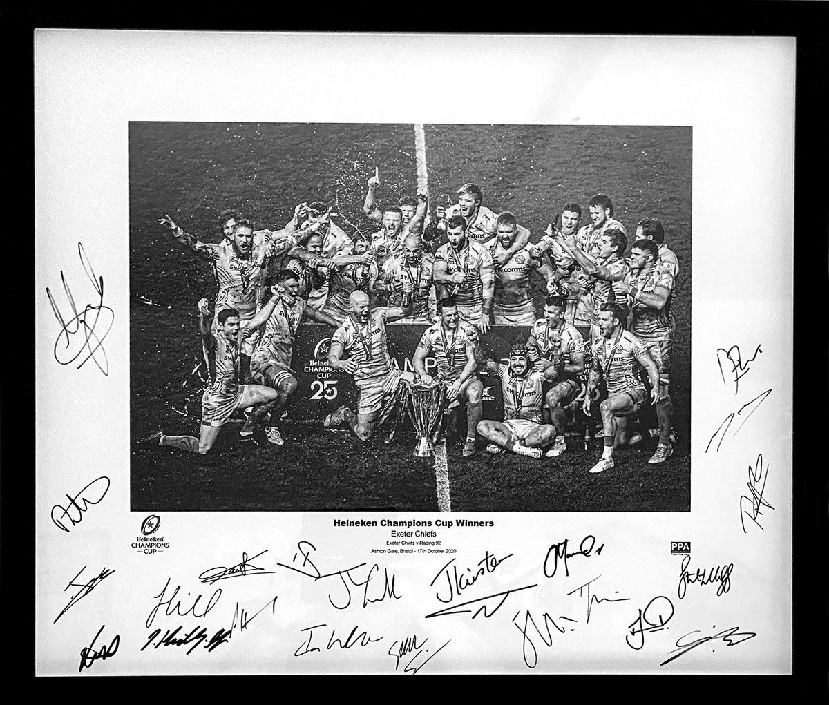 ppauk's tweet image. Listen up all rugby fans! We are giving away a signed 28"x26" print signed by @ExeterChiefs celebrating their @ChampionsCup win at Ashton Gate. All those that RT and follow will be put into the draw for Friday 27th Nov.
