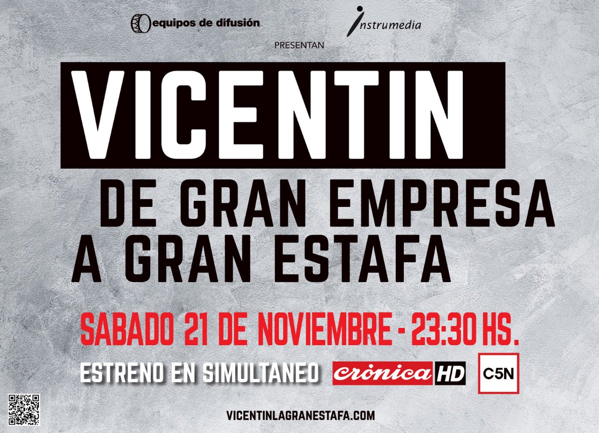 gracepenafort's tweet photo. Se viene este documental, que dicen esta ES-PEC-TA-CU-LAR!!!!!  No hay que perdérselo!!! El sábado 21 de nov a a las 23.30. Por Crónica y por C5N https://t.co/dDBioxBgLK