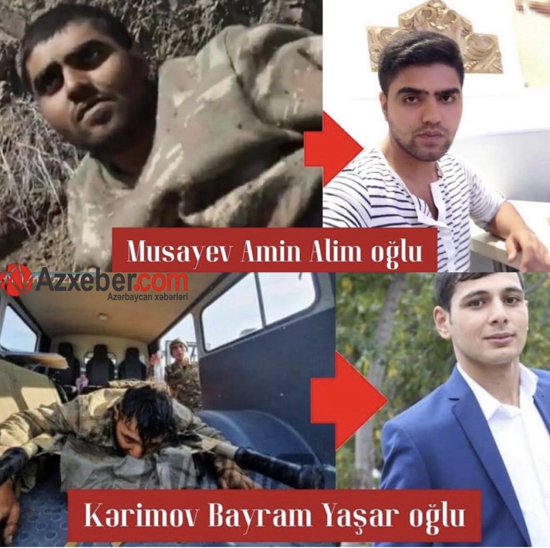 humaykuliyeva17's tweet photo. Amin Musayev &amp; Bayram Karimov are both being kept as war prisoners by Armenia. @ICRC should exert pressure on Armenia to #bringbackAmin and #bringbackBayram !!#StopArmenianAggression @UNHumanRights @amnesty @hrw @OSCE @ifrc https://t.co/gLTRB9nrIc