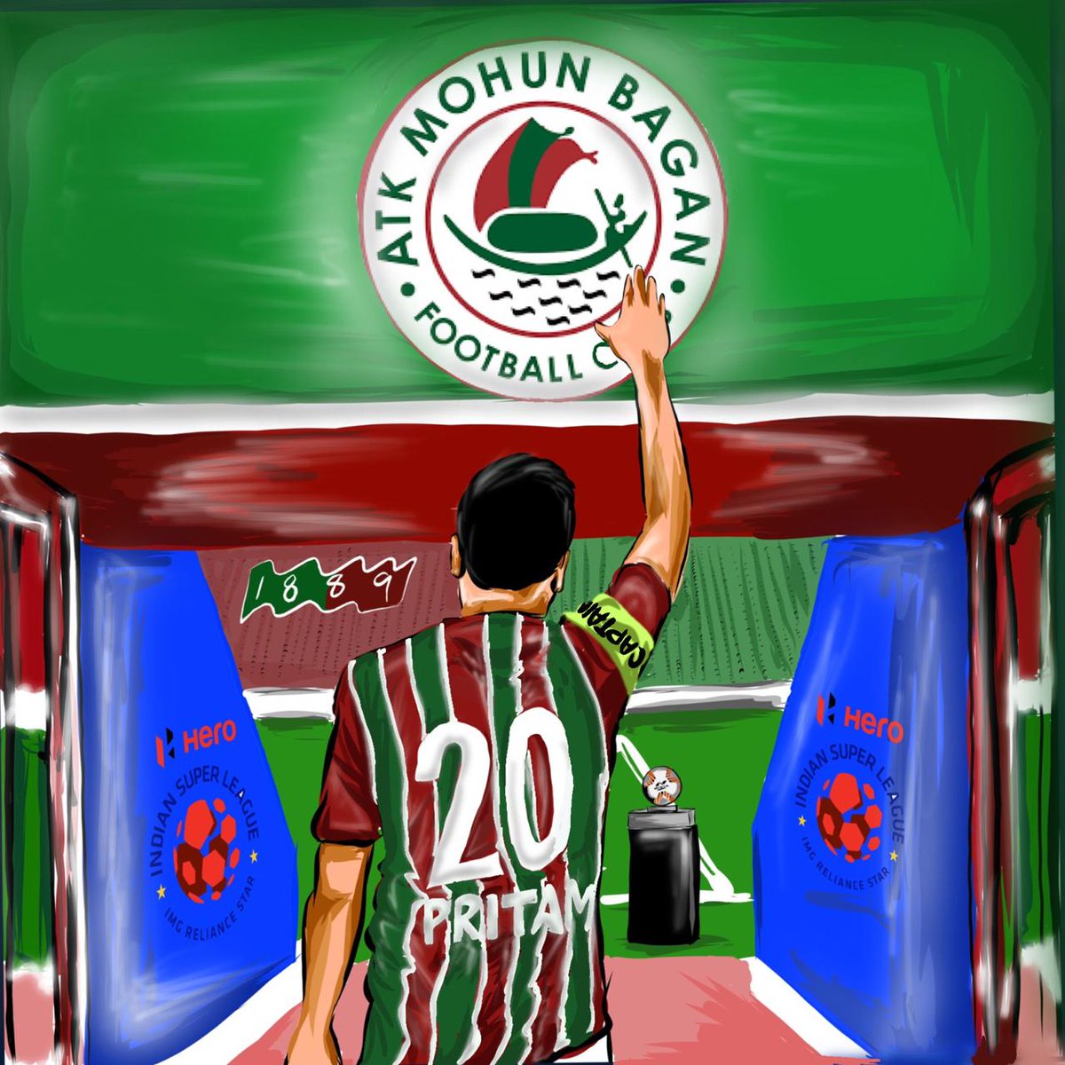 mohunbagansg's tweet photo. Shouldering the hopes of many, today our very own @KotalPritam, with the captain's armband on will lead #ATKMohunBagan in their very first match in India's Premier Footballing competition @IndSuperLeague !!

#JoyMohunBagan #Mariners #KBFCATKMB #IndianFootball https://t.co/WFiyP7I7OG