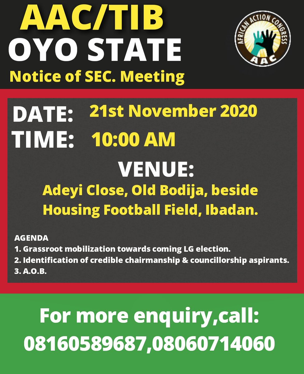 OyoState4's tweet photo. Join us now to liberate Nigeria ! #AACparty #TakeItBack #RevolutionNow #WeMove https://t.co/RlbxYatHF5