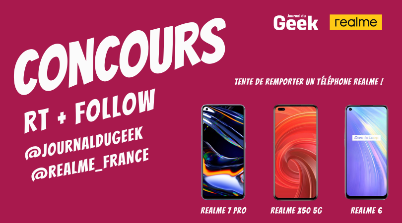 JournalDuGeek's tweet image. 🎁[#CONCOURS]🎁
Aujourd’hui le JDG et realme vous font gagner TROIS téléphones 🥳 ! Pour tenter votre chance, c’est simple :

👉 RT + Follow @JournalduGeek &amp;amp; @realme_France
📱 Mentionnez la 1ère personne que vous allez appeler avec votre nouveau téléphone ! 

Bonne chance 🤞