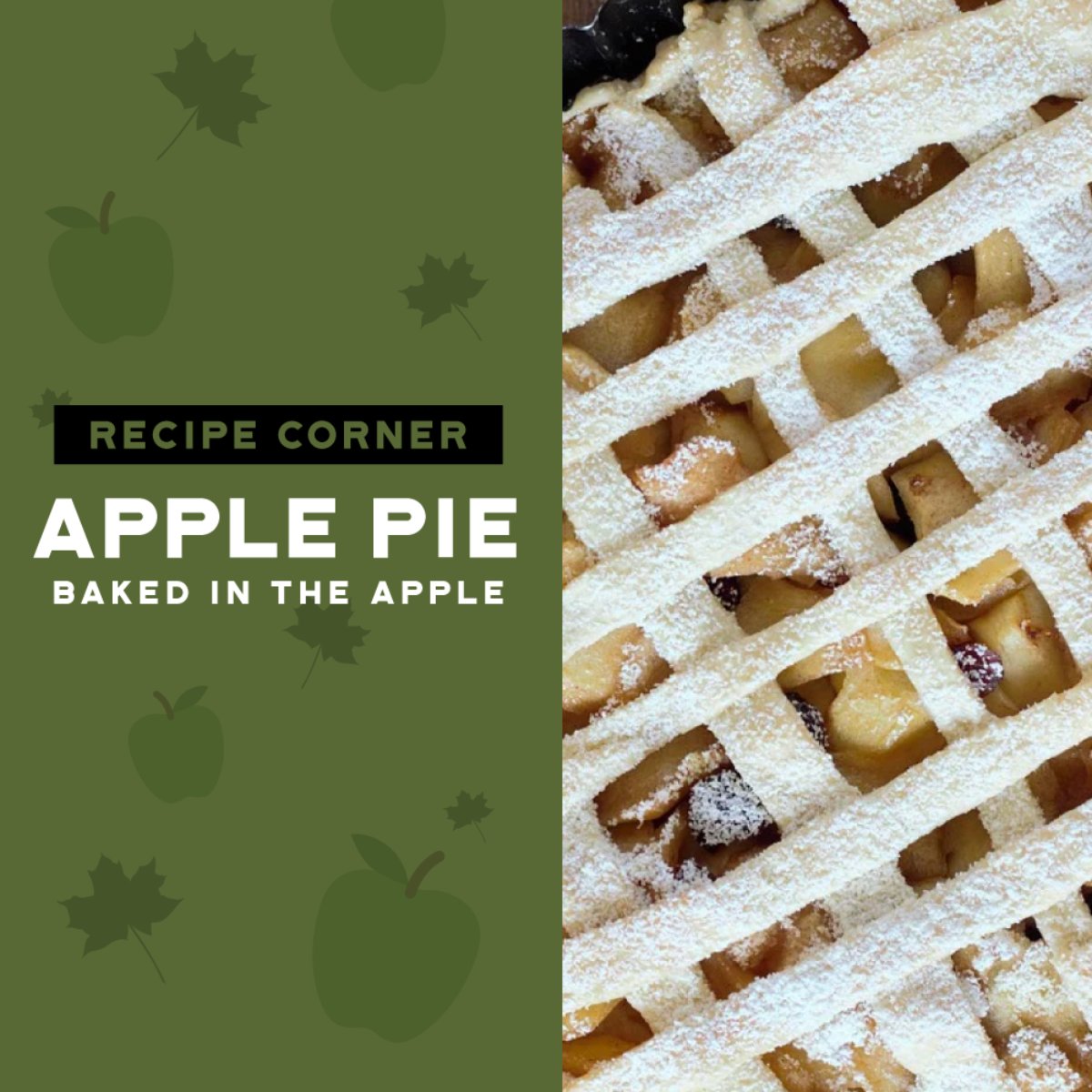 What's a holiday feast without apple pie? Forgo the slices this year and try baking your apple pie directly in the apple for a unique way to serve up this holiday favorite! Find the recipe here: food.com/recipe/apple-p… #applepie #recipecorner