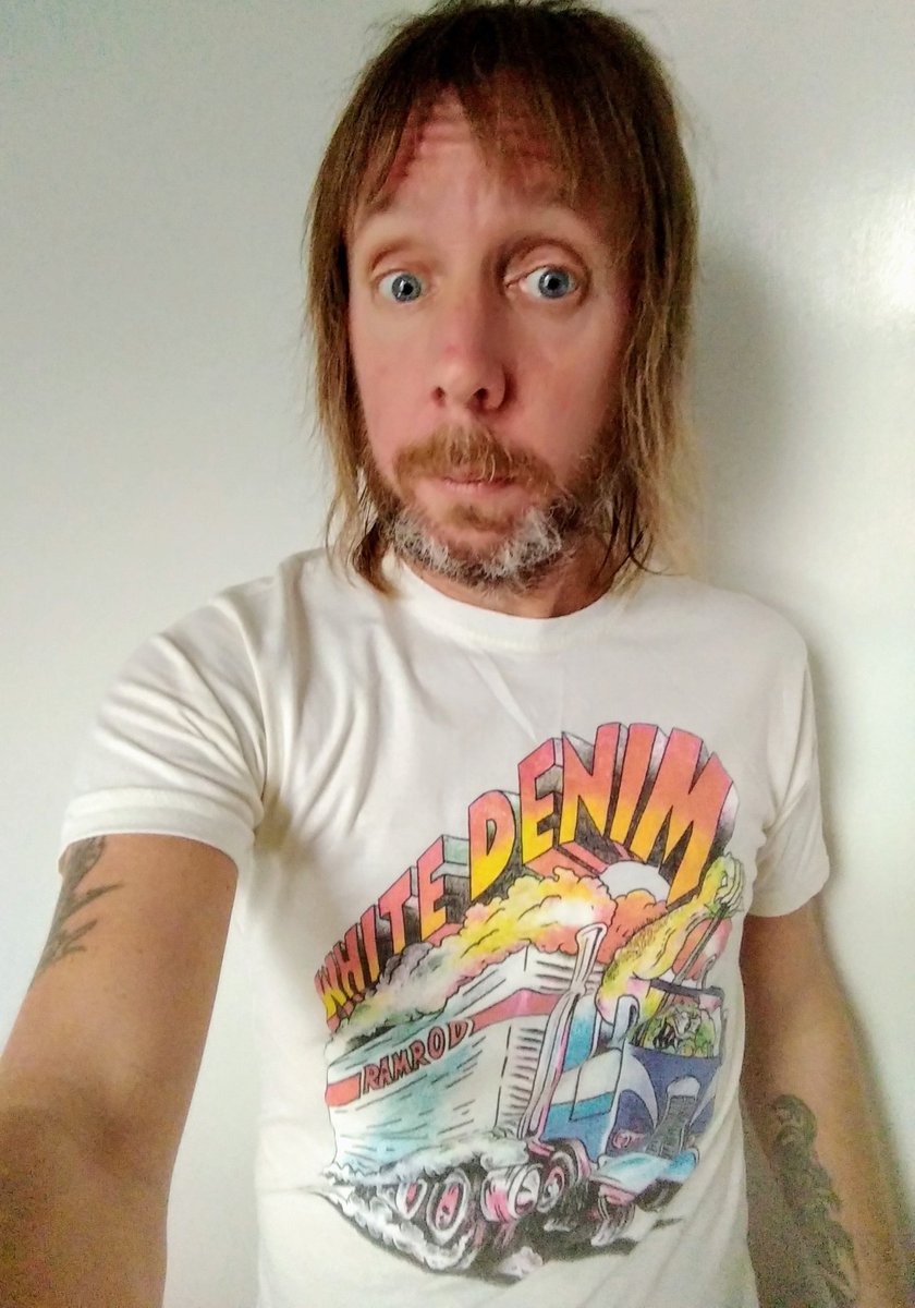 TheStaxxman's tweet photo. @BBC6Music would love to hear I Start to Run by White Denim. Just got back from a lunchtime run in the rain, so more like I started to run.#TShirtDay https://t.co/x7INPcxpJi