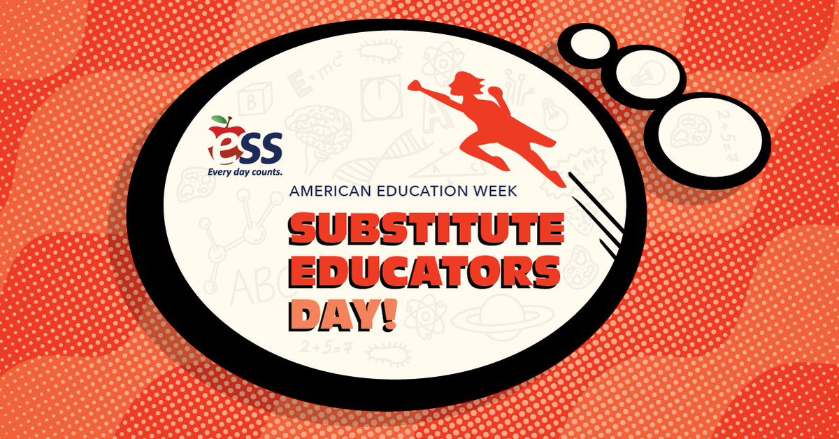 As #AmericanEducationWeek comes to an end, we'd like to extend our sincerest thank you to substitute educators. We're grateful to work with thousands of talented substitutes each day. Thank you for your exceptional commitment to education! 👏  #EveryDayCounts #SubstituteTeachers