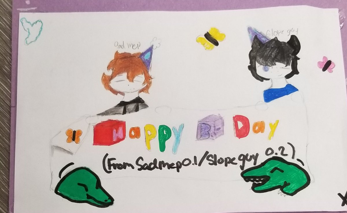 ParrTeach's tweet photo. When a student makes you an "algebraic" early birthday card. Look closely for all the creative math symbolism. https://t.co/HGwxcWoA8V