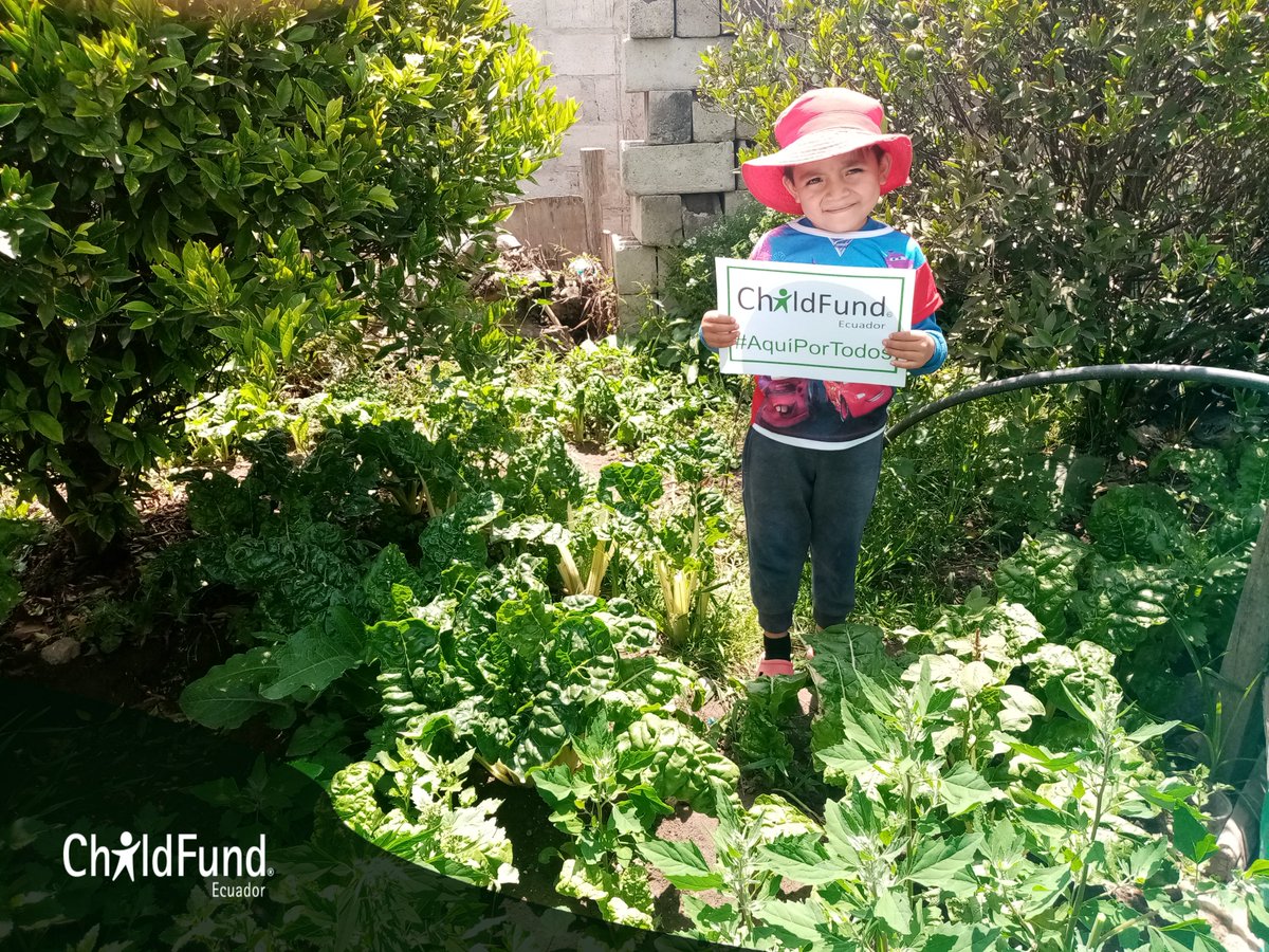 ChildFundEc's tweet photo. Niños y niñas nos siguen llenando de esperanza con sus sonrisas y alegría💚. Sus huertos familiares les han brindado alimentos saludables, más tiempo con su familia y un pasatiempo en donde han aprendido constancia, paciencia y amor por la naturaleza. #DíaMundialDeLosNiños https://t.co/7NEkT7Ichn