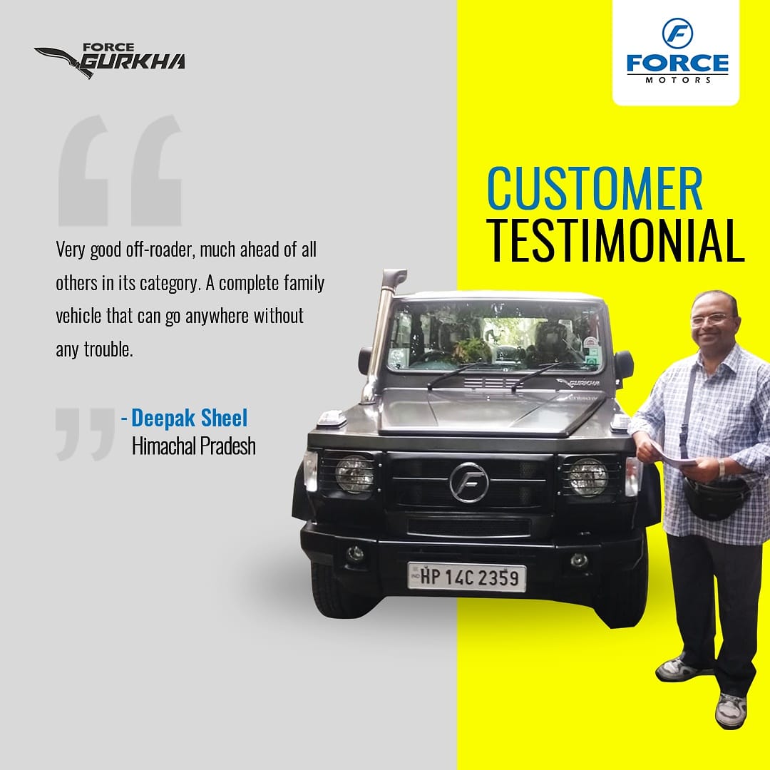 ForceGurkha4x4's tweet photo. The Gurkha family sincerely thanks the Sheel family. Thank you for choosing the Gurkha, Deepak!
.
.
#gurkhastories #gurkha #forcemotors #4x4 #4wdaddict #offroad #offroadtrails #offroading #4wd #adventure #noroadsnoproblem #mudding #suv #instadaily #cars #carsofinstagram https://t.co/h4N8e7OslF