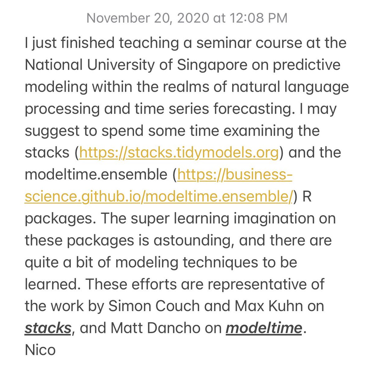 Nico_Fermin's tweet photo. #tidyverse #tidymodel #datascience #machinelearning #ensemble #timeseries #rstats #nusbiz https://t.co/WRY56XudMz