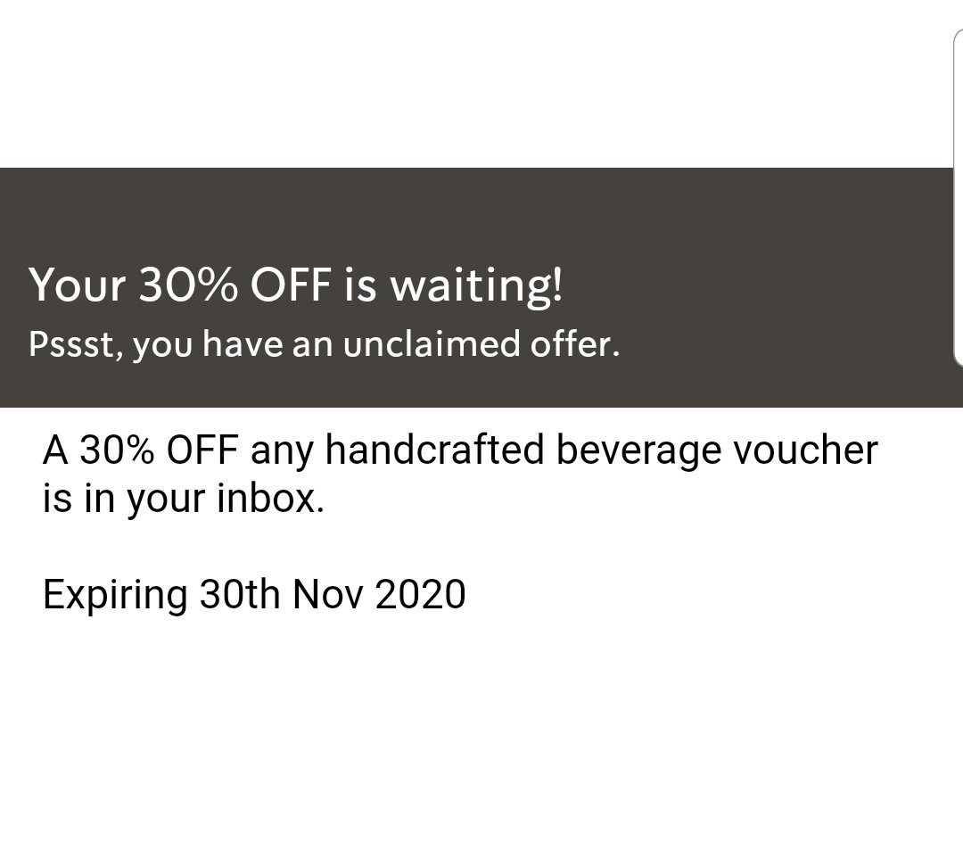 AmiLandak's tweet photo. @StarbucksMY i received this message in my starbucks apps. How to claim the offer? Received nothing in my inbox. https://t.co/Ziy9A5B8zm