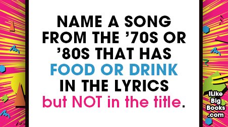TotallyCool80s's tweet photo. I'll start: "Saturday in the Park" by @chicagotheband mentions a man selling ice cream. (Of of my favorite songs!)

Your turn!

#70smusic #80smusic #musictrivia #TC80s https://t.co/GqSLhYXkjg