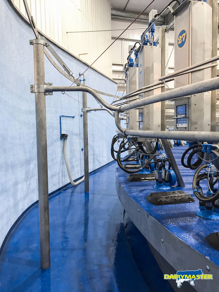 dairymaster's tweet photo. There was great excitement in Darlington in the UK this week as Acorn Dairy had their first milking on their fully automated 50 unit Swiftflo Rotary. We must say it does look impressive... https://t.co/YD7BBRy9cq
