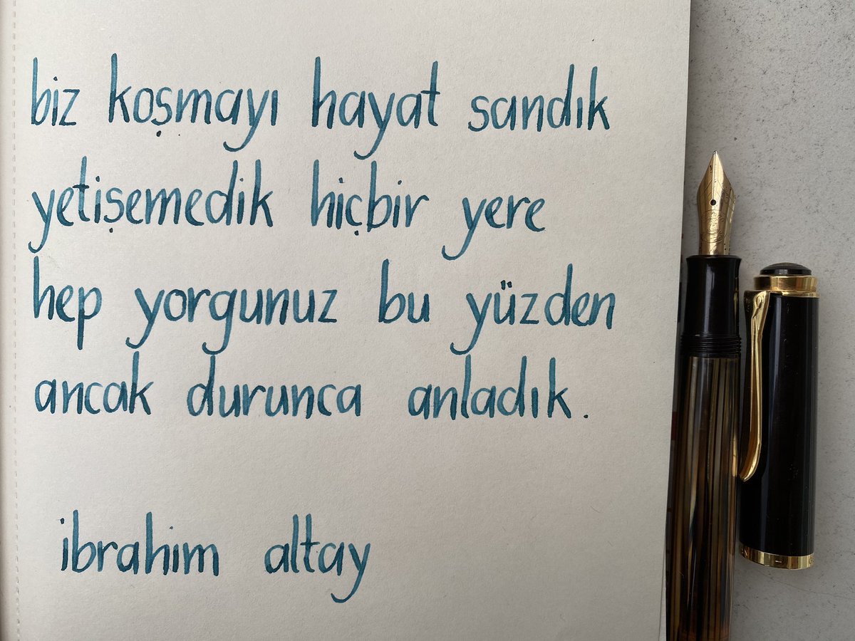 biz koşmayı hayat sandık
yetişemedik hiçbir yere
hep yorgunuz bu yüzden
ancak durunca anladık.

İbrahim Altay