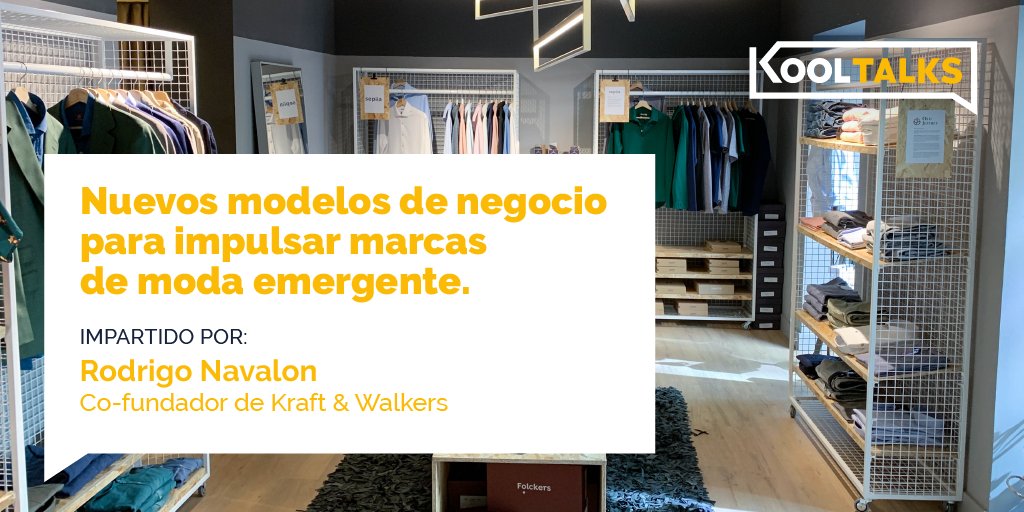 TheKoolHub's tweet photo. Si tienes una marca de moda emergente que necesita crecer, nuestra próxima #KoolTalks está hecha para ti.
Estará a cargo de Rodrigo Navalon, co-fundador de #KraftAndWalkers.

Apúntate aquí 👉 https://t.co/PUFKRcGOif https://t.co/zEkV1nQMU8