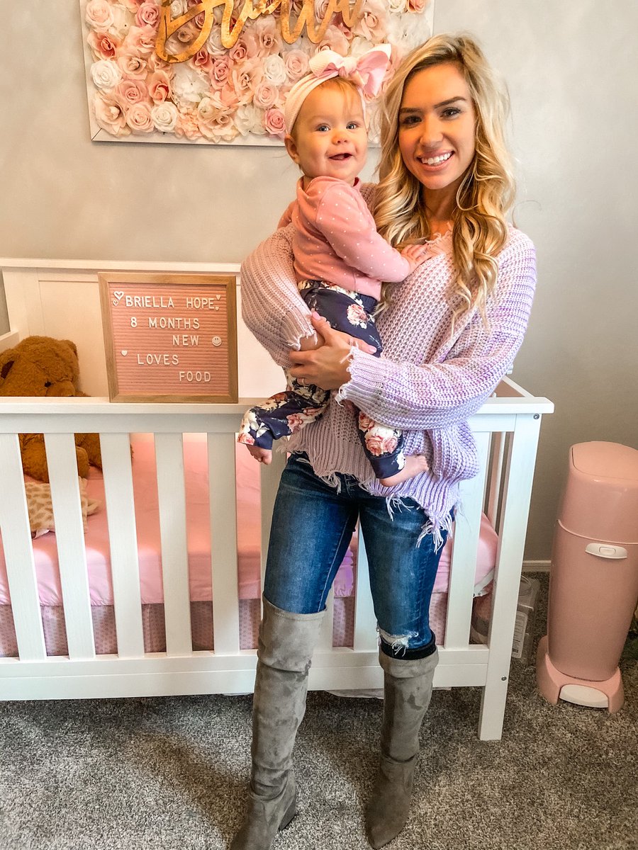 cbhallblade's tweet photo. My baby doll is 8 months old! 😭 Where does the time go?! Make it stop! 💗 https://t.co/gbc2NKPfOK