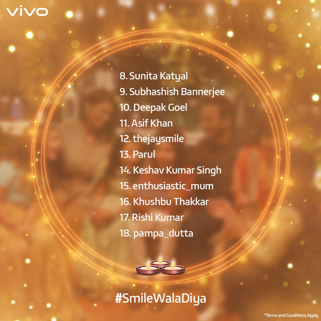 Vivo_India's tweet photo. To the vivo V20  winners, we will reach out to you with your delightful gift very soon!
#SmileWalaDiya https://t.co/foSvo2nWae