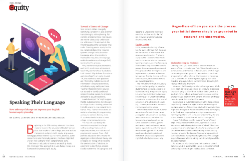 NAESP's tweet photo. Speaking Their Language: How a theory of change can improve your English learner equity planning https://t.co/dBOwmi8pWU via @NAESP @teachnext_tmb #ExploringEquity #PrincipalMag https://t.co/TVyXIgoJXz