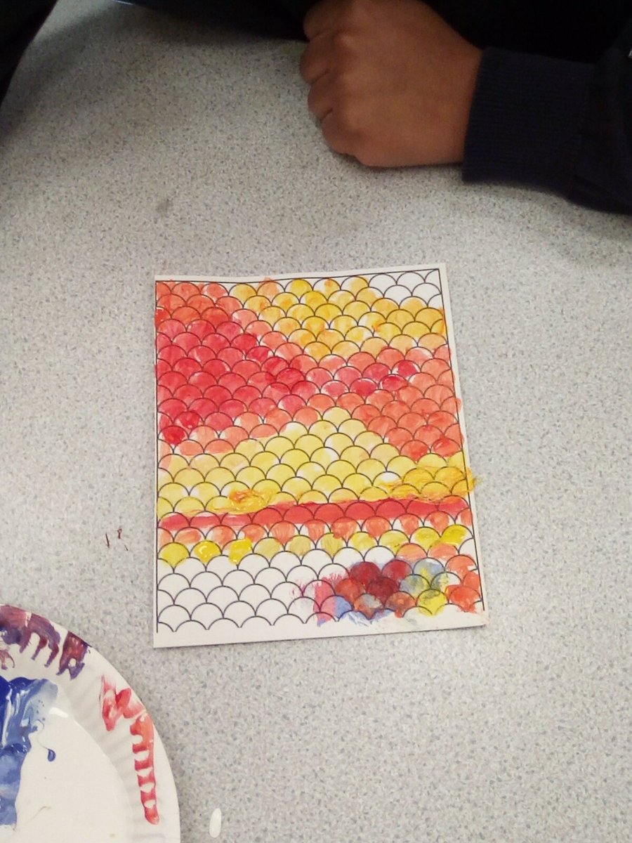 LakesideYork's tweet photo. Delightful Dragon scales. Team Hazel have created Dragon scales. We used ideas from the descriptions in The Boy Who Grew Dragons. #art #andyshepherd https://t.co/nlheAfZBzJ