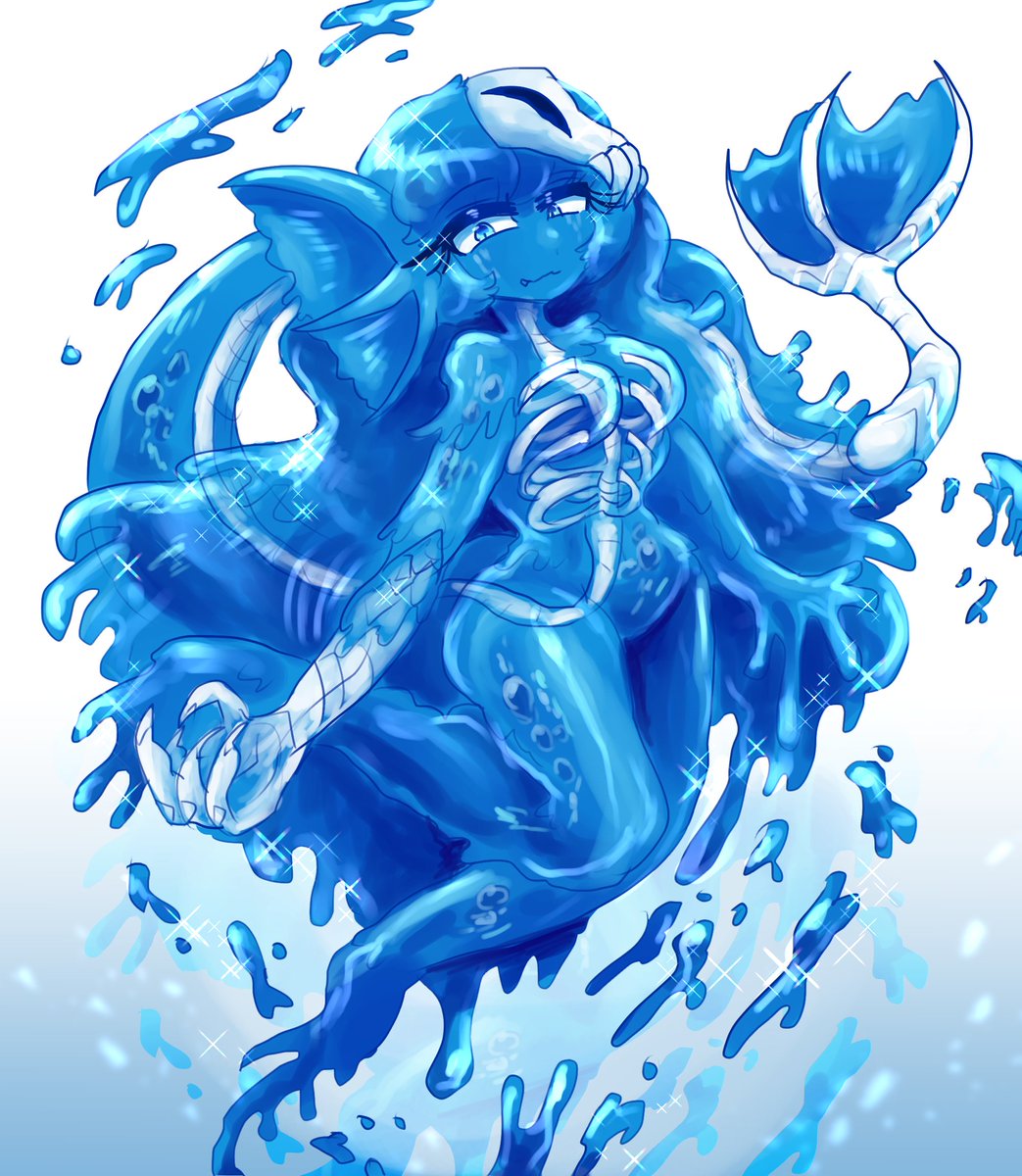 ムラサキ ゲジゲジ 色変えで遊んだドン スライム娘 Slimegirl ムラサキゲジゲジの人外っ子 オリキャラ 創作 お絵描き イラスト デジタルイラスト Oc Originalcharacter