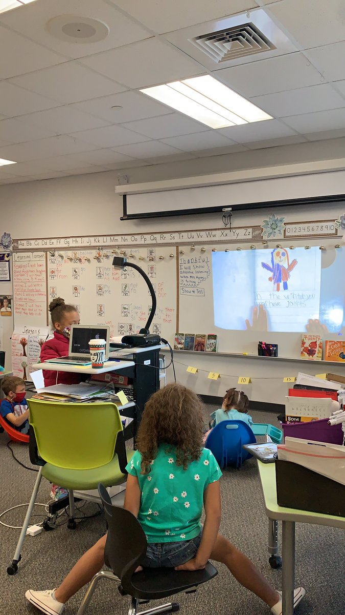 k_huskerson's tweet photo. Starting off my morning listening to these awesome first graders show off their published season🌲🌸🌞🍁 informational books! Thank you @AyresBailey for inviting me!! #camachotribe #1lisd https://t.co/qXX3RMaTlD