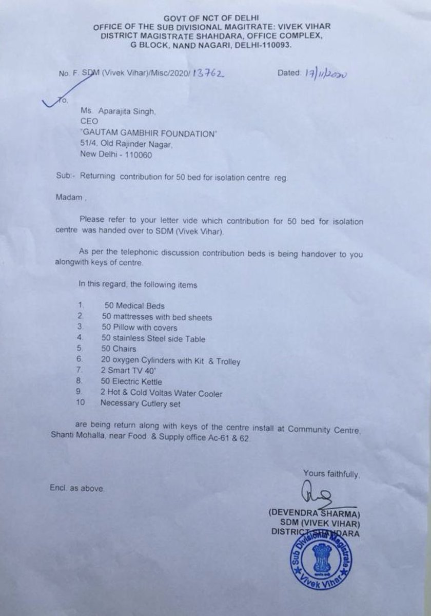 GautamGambhir's tweet image. SHAME DIED OF SHAME! 

@ArvindKejriwal returned our COVID centre when Delhi is running from pillar to post for beds!