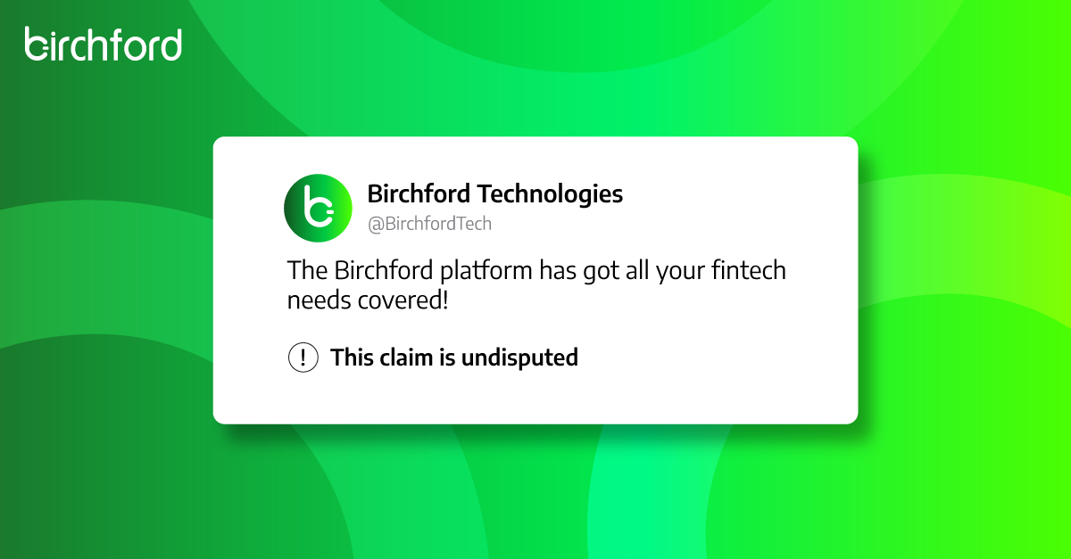 BirchfordTech's tweet photo. Because it has everything you need to meet your PayTech and RegTech needs

#ThisClaimIsDisputed
#ThisClaimIsUndisputed
#payments 
#compliance 
#fintech2020 https://t.co/gkl6x7HcDL