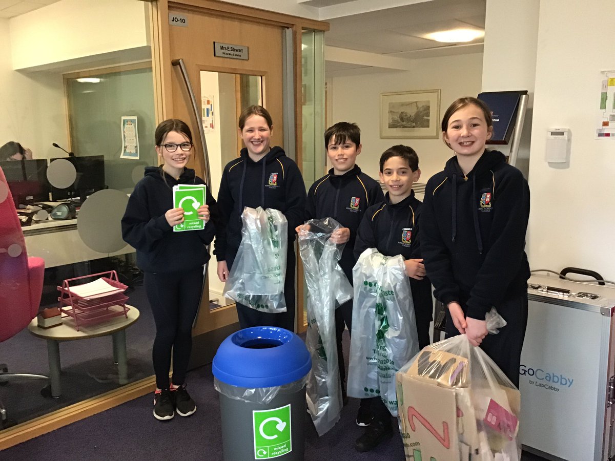 P7J Prefects have enjoyed recycling across the Junior School helping to save the planet. #rgccommunity #rgcjunior  #rgcleadership
