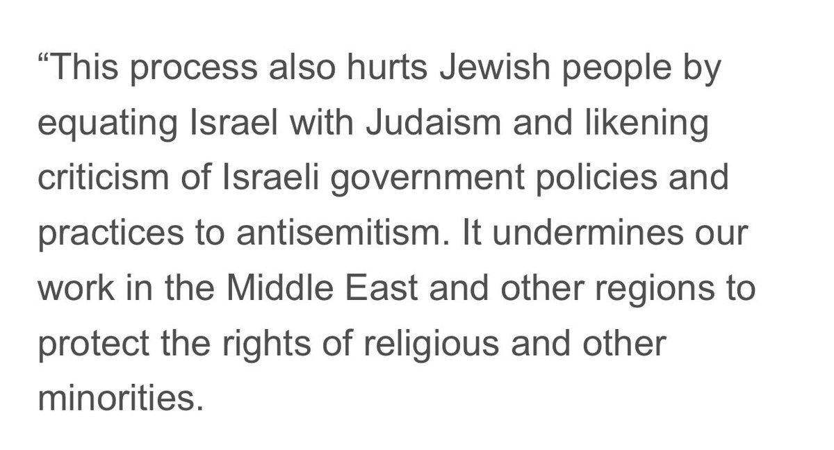 The conflation of criticism of occupation with antisemitism is misleading and harmful. We recognise the diversity of opinions and beliefs that Jewish people hold and we must not generalise in these associations. From the below article: