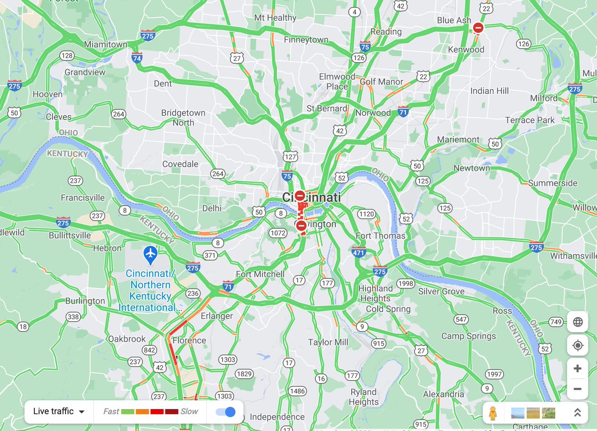With the BSB completely out of service, traffic isn't great, but it's manageable.