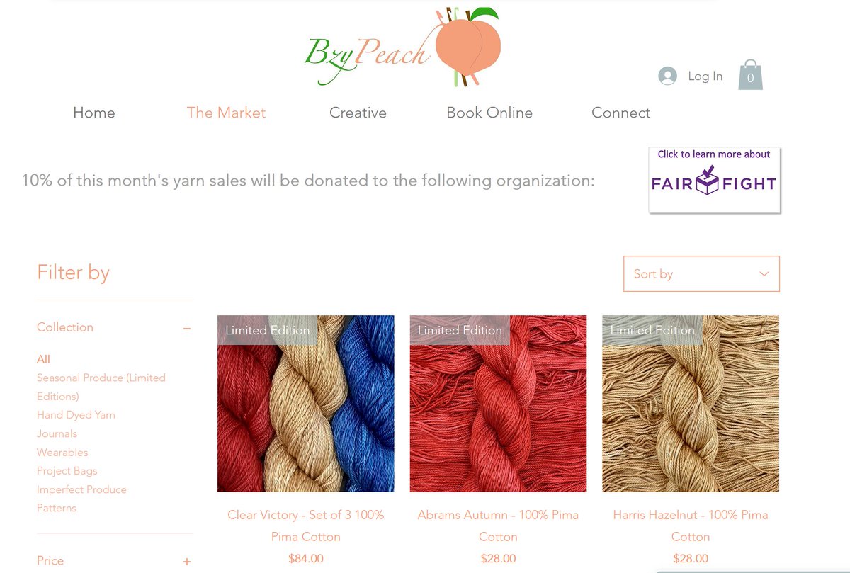 Bzy Peach owner, Laverne, specializes in fibre art journals, mostly cotton and lots of patterns. Check our her store here:  https://www.bzypeach.com/shop And find Laverne on IG here:  https://www.instagram.com/bzypeach/  4/