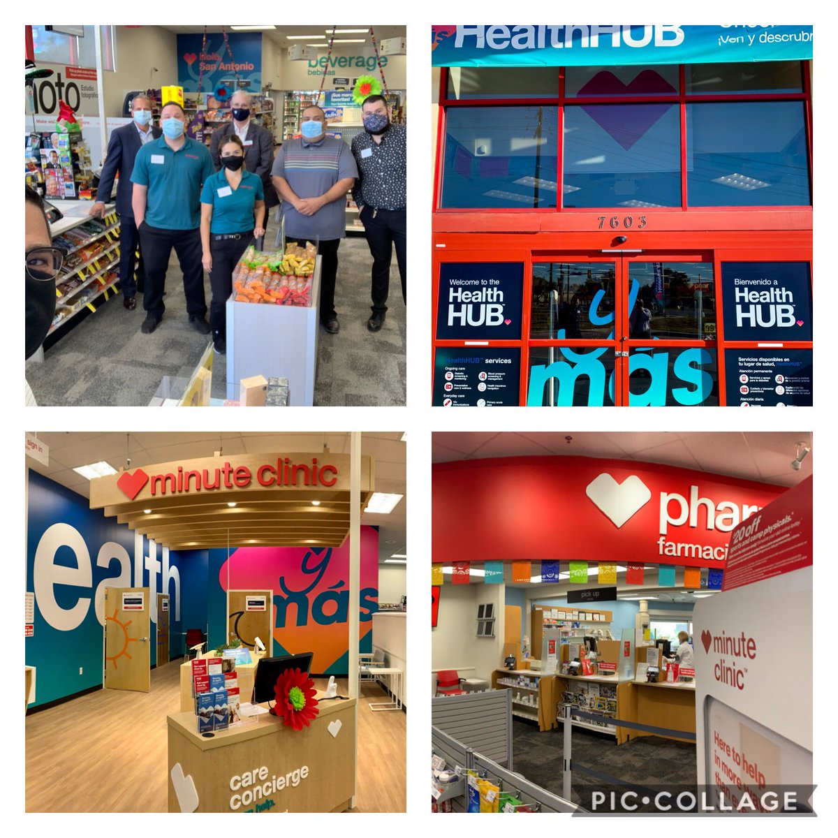 Day full of collaboration &amp; recognition in San Antonio TX with Region Director <a href="/dave_kough/">Dave Kough</a> The first yMas Health Hub combo, delivering new services and tailored products to the community. Stay tuned,there’s more to come from R58! <a href="/cojeda13/">Carlos Ojeda</a> <a href="/boitelcvshealth/">Mayra Boitel</a> <a href="/SheaManigo/">Shea Manigo</a> <a href="/CVSHealth/">CVS Health</a>