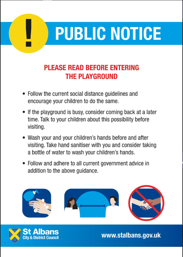 StAlbansCouncil's tweet photo. Verulamium Park's new playground has been a huge success. To  encourage social distancing this weekend, no more than 150 people will be allowed in at any time. Hand sanitiser will be available. Please support these COVID safety measures. https://t.co/e3kizwGrIb