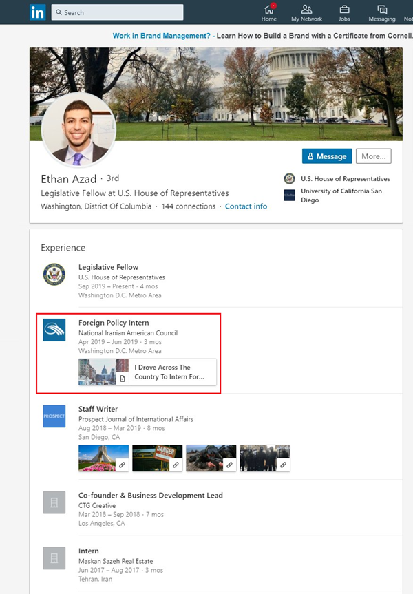 23) @ethanazad is a staff member of  @RepRashida who handles a "broad legislative portfolio, helping Tlaib’s office on foreign affairs… and government oversight."