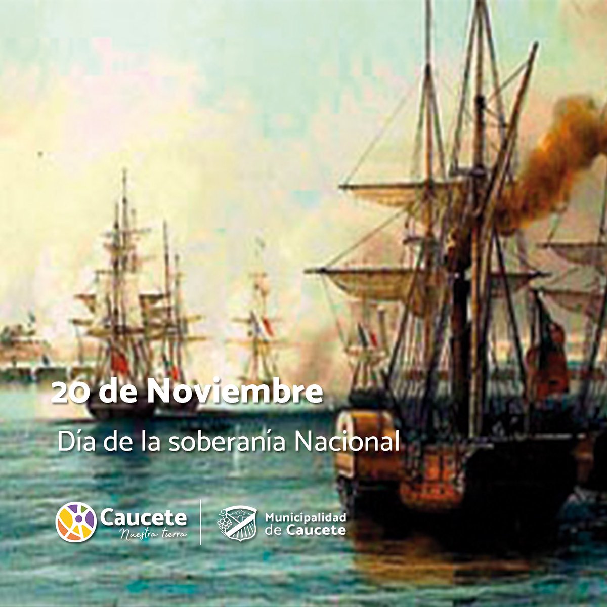 caucetegob's tweet photo. El 20 de noviembre se celebra el Día de la Soberanía Nacional, en conmemoración de la batalla de Vuelta de Obligado de 1845. En aquel entonces, los heroicos soldados argentinos, en inferioridad de condiciones,resistieron la invasión del ejército anglo-francés. 
#DiaDeLaSoberania https://t.co/v2y5xszDwm