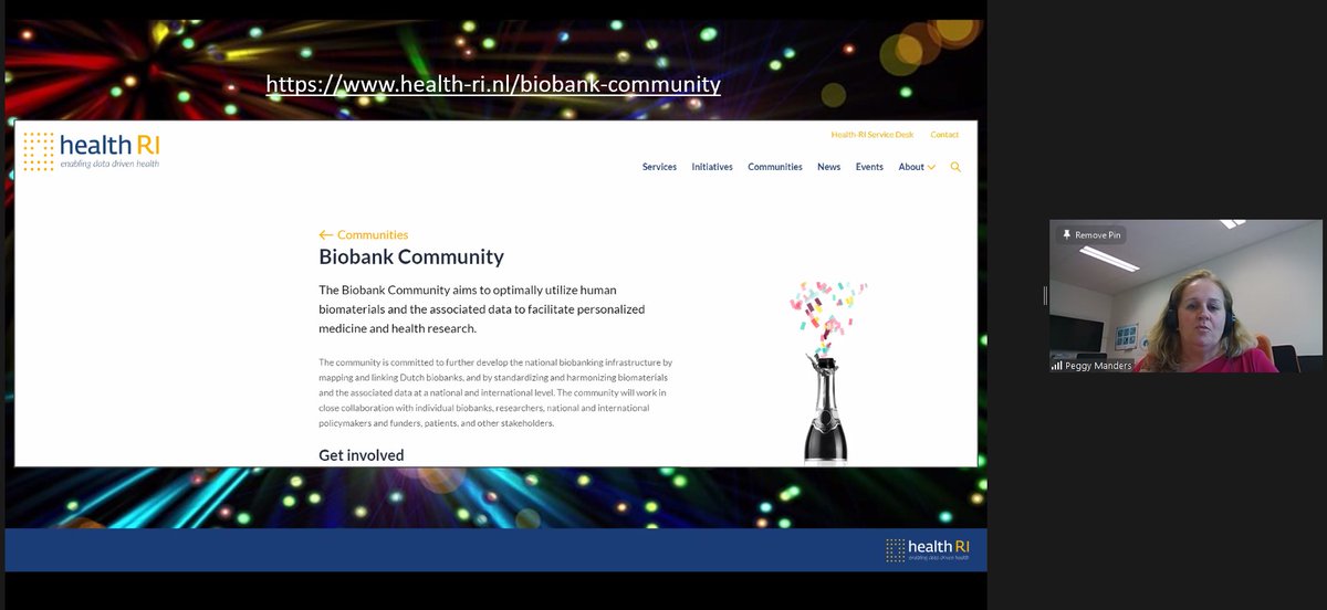 The <a href="/Health__RI/">Health-RI</a> #Biobank community was just launched by Biobank Community Manager Peggy Manders. The campaign is flowing virtually. The start of a new exciting venture! <a href="/BBMRIERIC/">BBMRI-ERIC</a>