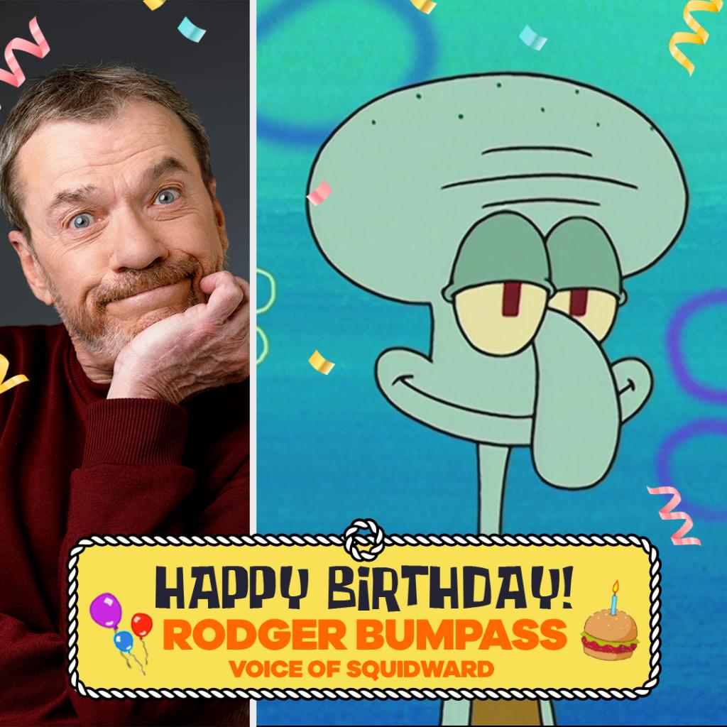 SpongeBob's tweet photo. help us wish Rodger Bumpass (voice of Squidward Tentacles) happy birthday! https://t.co/S2G6sgn96Z