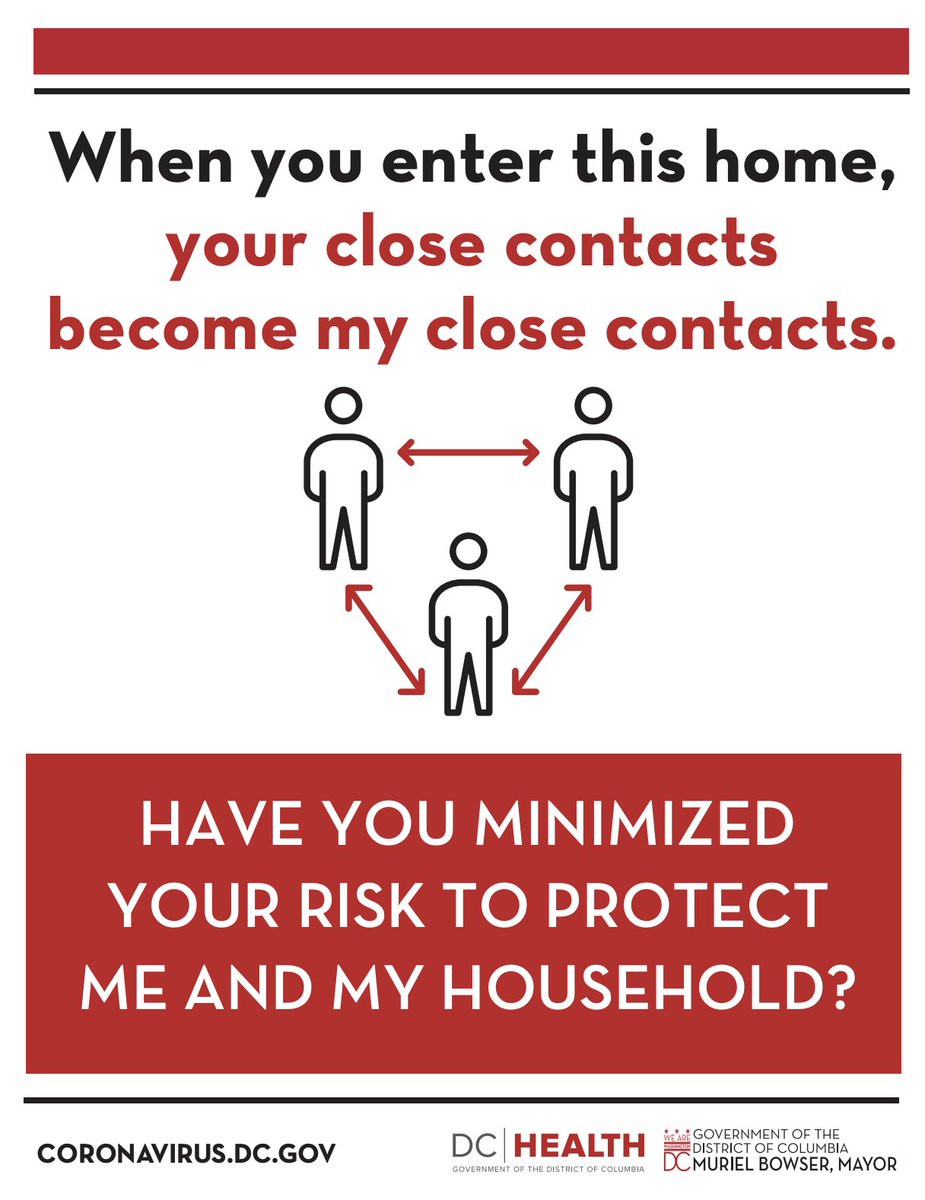 MayorBowser's tweet image. 🖨️Print and hang these signs up if you're having guests over.

📲 Don't have printer access? Send them this link: bit.ly/dcsignage

Setting ground rules for guests can be difficult, but it will help keep you and your loved ones safe.

#MaskUpDC